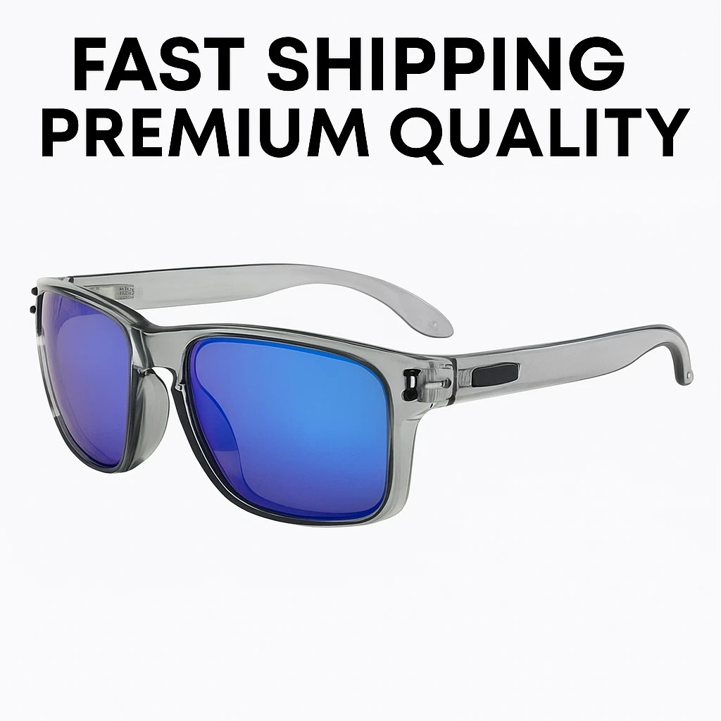 Occhiali da sole Oakley Style Holbrook Like: blu cristallo nero polarizzati UV400