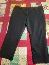 Worthington Petite Ankle Pants, Women's Size 16P, Black, Cotton-spandex
