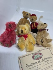 Lot Of 5 Vintage 1995 Gotta Getta Gund Bears Cottage Collectibles Miniatures