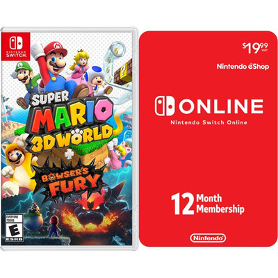 Super Mario 3D World + Bowser'S Fury -  Switch &  Switch Online 12-Month Individ