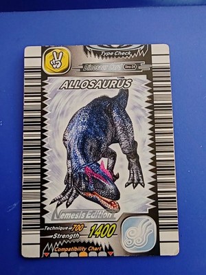 Sega Dinosaurier König Karte Allosaurus Nemesis Edition - Stärke 1400 Dino 24 selten
