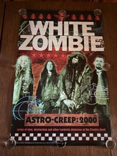🔥🔥 Póster promocional White Zombie Astro Creep 2000 raro 1995 Rob Zombie 🔥🔥