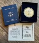 2011-W American Eagle One Ounce Silver Uncirculated Coin +Capsule +Box +COA