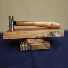 Genno Ebony & Keyaki Sandwich Pattern Knife 32cm Head Sharpened