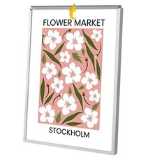 24x36 Poster Frames, Plexiglass Aluminum Snap Frame, Front 24x36-1pcs Silver