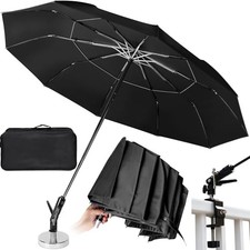 New 60" Folding Magnetic Umbrella,Designed for Outdoor Work,600lb Strong Suction