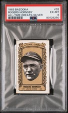1963 Bazooka All-Time Greats Rogers Hornsby #32 All-Time Greats-Silver PSA 6