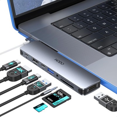 HODO USB C Hub MacBook 8 in 2 HDMI 4K 60Hz Thunderbolt 3