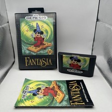 Fantasia Sega Genesis CIB Complete w Manual & Poster Mickey Mouse Disney Game