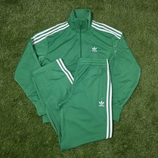 adidas Originals Men's Sz Medium Firebird Track Suit Set JD0183 JD0184 Green New