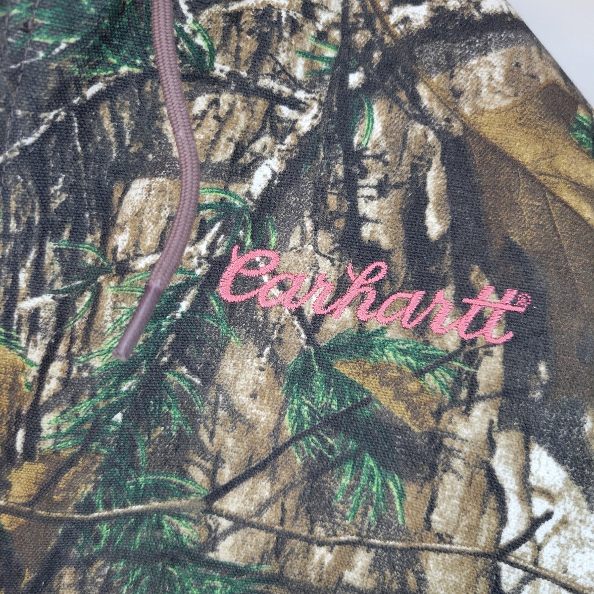 NWT CARHARTT Jacket 101216 Realtree CAMO Hood, Pink Lining Womens XXL 20
