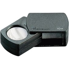 Eschenbach 118210 Folding Hand Magnifier 10x Dia23mm Black Dustproof Lens