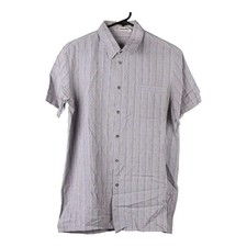 Conar Short Sleeve Shirt - Large Grey Cotton