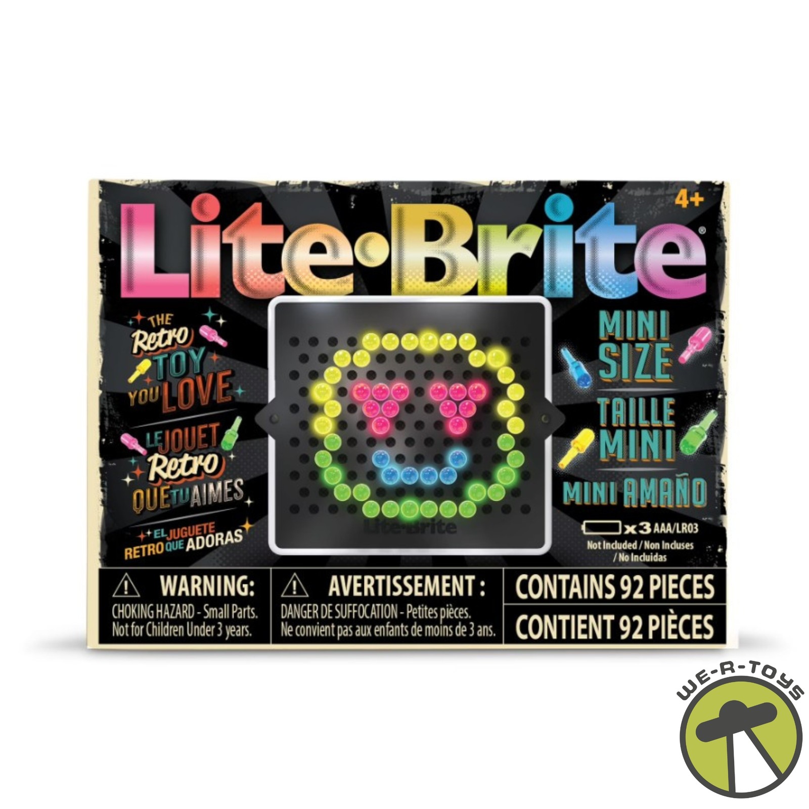 Lite Brite Mini Size Retro Set 92 pieces Travel size NEW