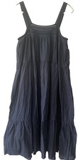 UNIVERSAL THREAD NAVY BLUE Cotton Sundress with Lace Straps-size M -NWT