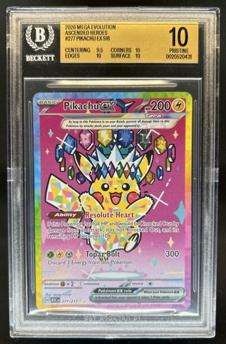 2026 Pokemon Pikachu ex Special Illustration Rare #277/217 BGS 10 PRISTINE
