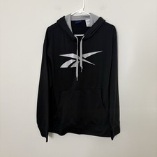 Reebok Men  s Large Black Sweatshirt Sporty Athletic EUC Z5