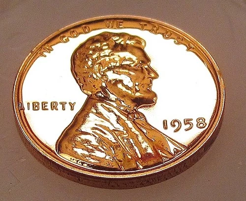 1958 Gem Proof  Lincoln Wheat Cent EYE CANDY Blazing Red Beauty #309 ~ 12