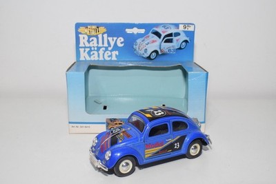 B85 1:32 SIMBA VW VOLKSWAGEN BEETLE KAFER RALLYE BLUE EXIB