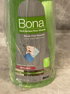 BONA HARD-SURFACE FLOOR CLEANER 34 FL OZ STREAK-FREE FORMULA SEALED LOT OF 2