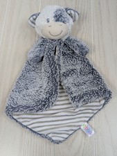 Ebba Gray White Cow Baby security blanket Plush striped lovey spot eye