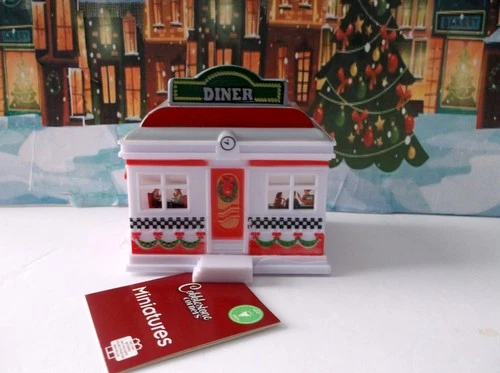 Cobblestone Corners Christmas Winter Village Diner Restaurant - Battery Operated