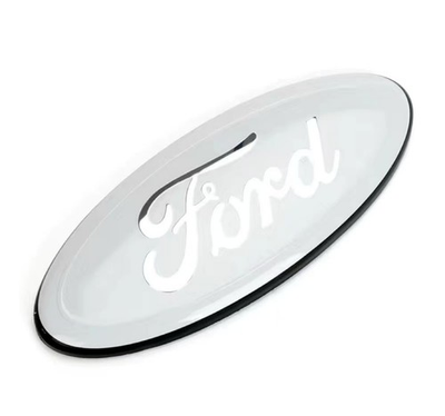 #ad #ad 2004 2016 Ford 9quot; INCH OVAL LOGO Emblem Grille Tailgate F150 F250 F350 White $21.98