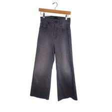 Mother The Tomcat Roller Fray Hem Jeans Dancing In The Moonlight Grey Size 28