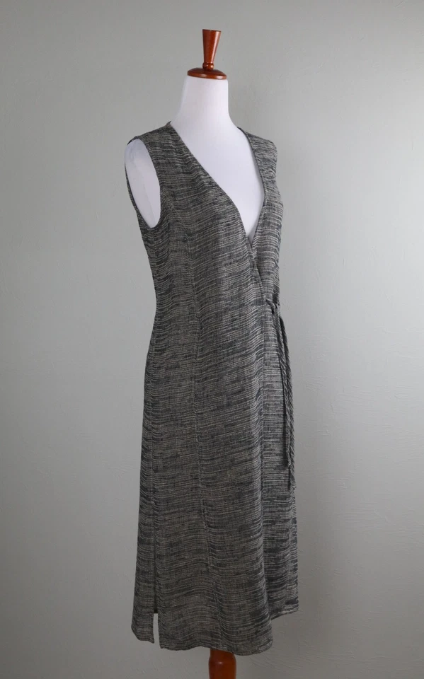 EILEEN FISHER $218 Woven Organic Linen Long Vest Jacket Top Size 2XS / XXS - Image 3 of 4