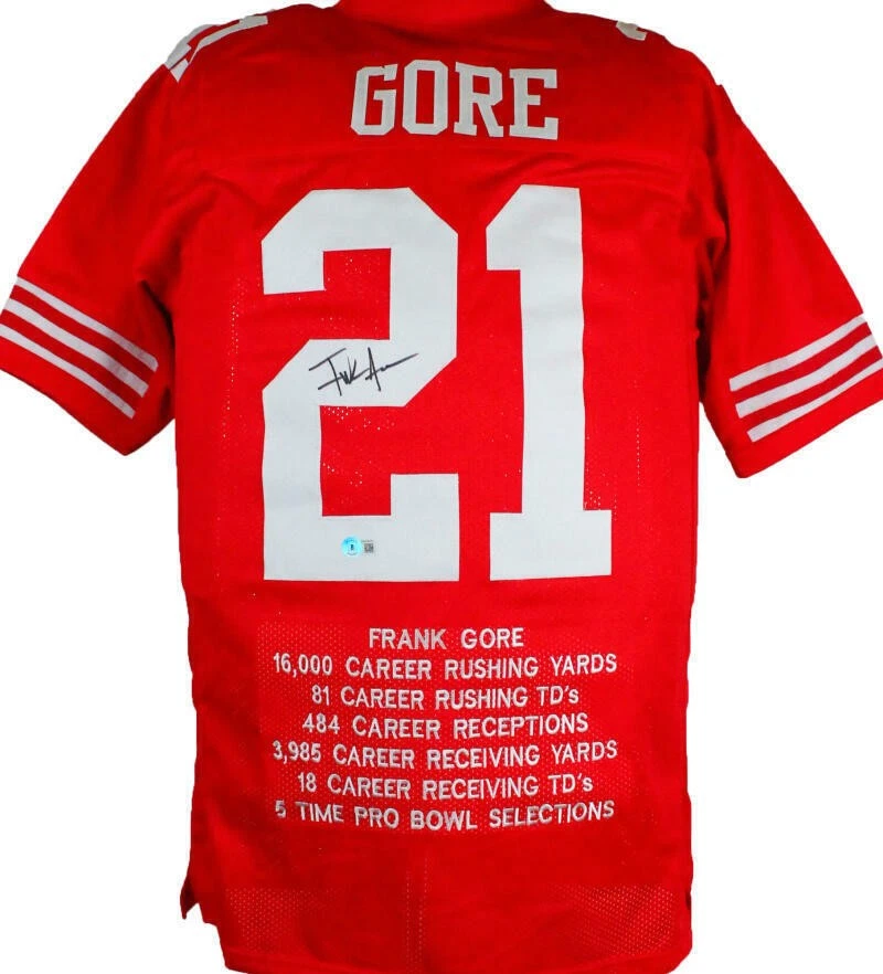 Maillot 49ers Signé Frank Gore Maillot Personnalisé Signé
