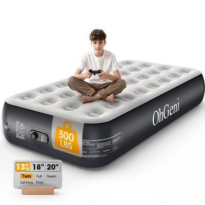 Best OhGeni Twin Air Mattress with Built in Pump, Camping External Valve, Family