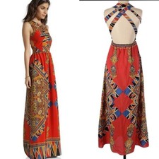 Lovers + Friends Red Boho Maxi Dress XS - Colorful Summer Vacation