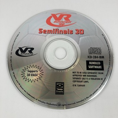 VR Soccer 1996 Semifinals 3D VR Sports CD PC Game