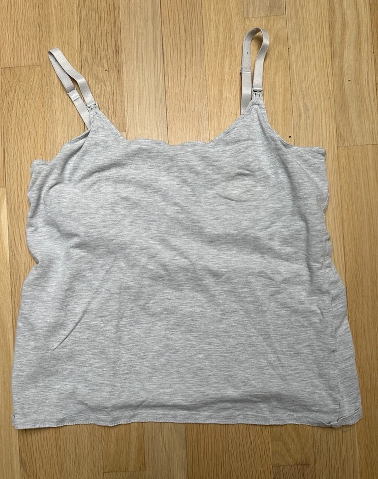 Top de lactancia de maternidad H&M para mujer mamá/maternidad negro y gris talla L Foto 2 de 4
