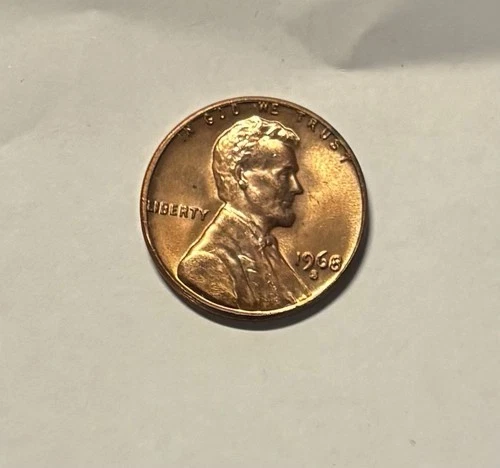 US Coins   1968-S Lincoln Cent AU