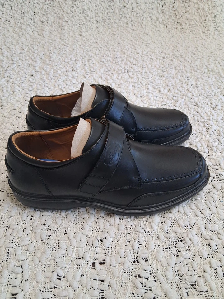 Dr Comfort 6210 Men's 9.5 XW Black Leather Adjustable Hook And Loop Strap New - Image 3 of 4