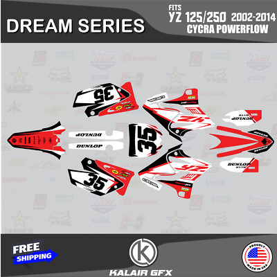 Graphics Kit for YAMAHA YZ125 YZ250 CYCRA PLASTICS (02-14) Dream-Red
