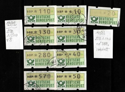 DEUTSCHLAND - Nr. 43 ATM/Maschinenetiketten, CTO Jahre 1981/1992 (I.199)