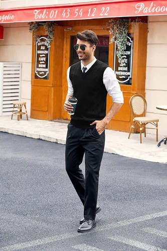 COOFANDY Men's Sweater Vests Knit Vest 
