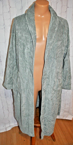 Frette Adult L Gray Belted Heavyweight terry robe 100% cotton TURKEY - Picture 7 of 12