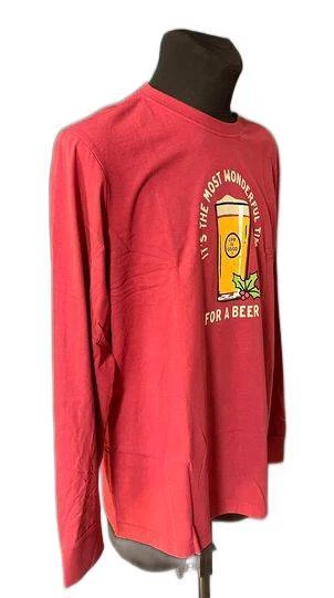 Life Is Good, Camiseta de manga larga para hombre Rojo XL - Imagen 3 de 4