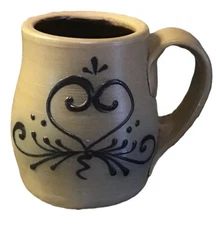 MAPLE CITY POTTERY MONMOUTH IL MUG CUP BLUE HEART