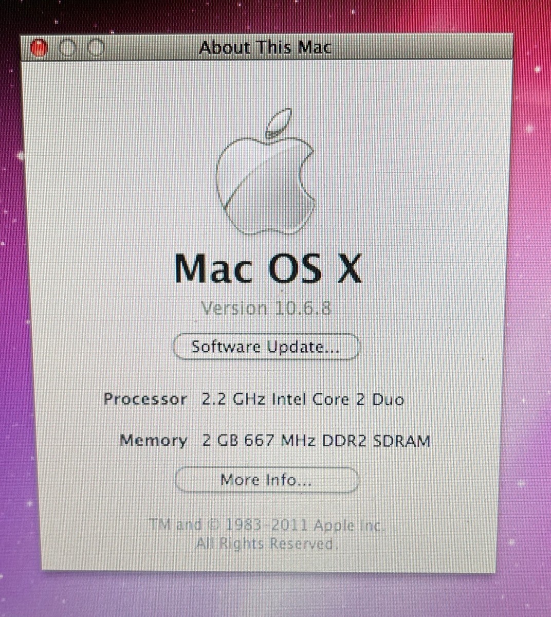 MacBook (Appleにて2007年3月購入) Apple MacBook BLACK 13-inch November 2007 2.2GHz Intel Core 2 Duo