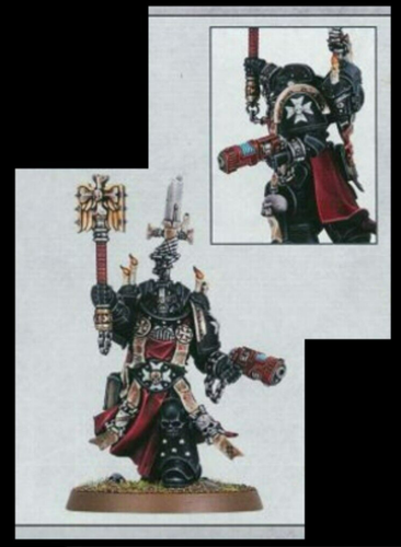 Grimaldus & Retinue Black Templars – Figurines Warhammer 40K Space Marines Finecast Neuves