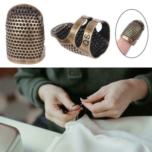 4pcs Best Design Adjustable Sewing Finger Protector Retro Metal Copper Thimble - Picture 3 of 12