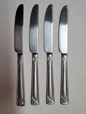 Lot of 4 Stainless Steel Butter/Table Knives - Marked CAMBRIDGE STAINLESS CHINA