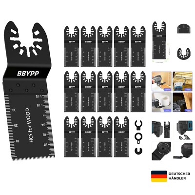 14tlg Multitool Sägeblätter, 34mm Fein Multimaster Zubehör, Oszillierende Säg...