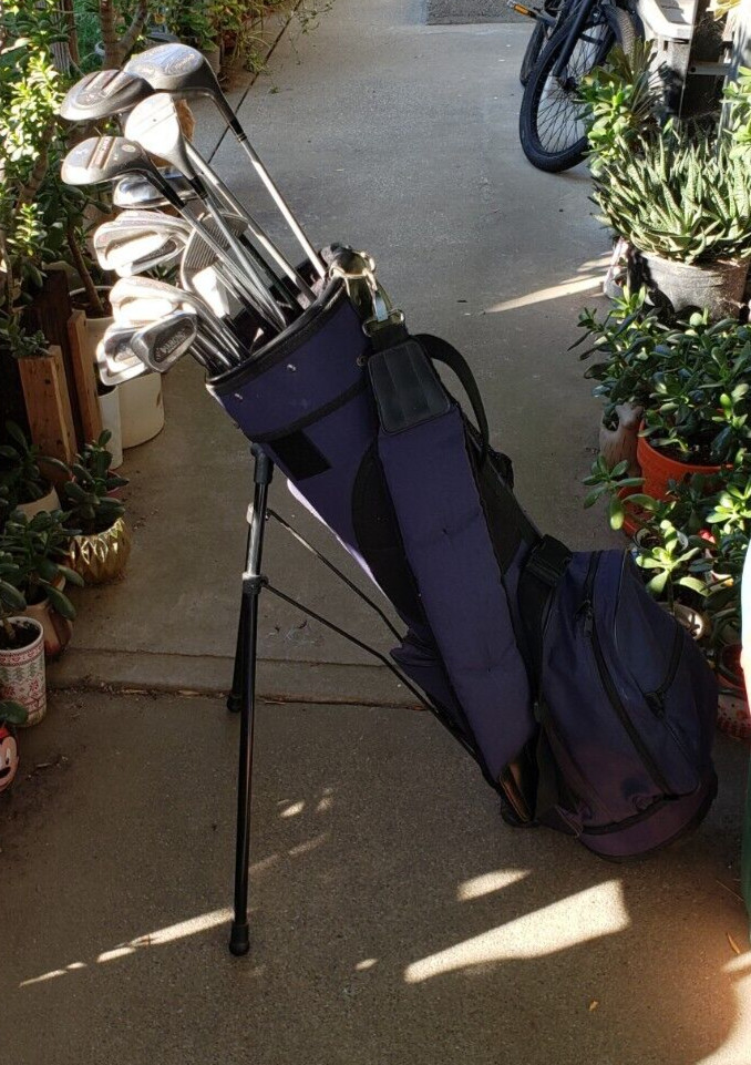 Clubs 5 Woods 10 Irons Bag Putter All Artheritic Grips