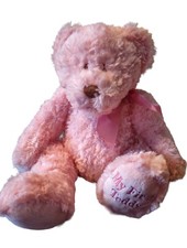Baby Gund My First Teddy Bear Pink Plush Stuffed Toy 18" Embroidered Eyes/Nose