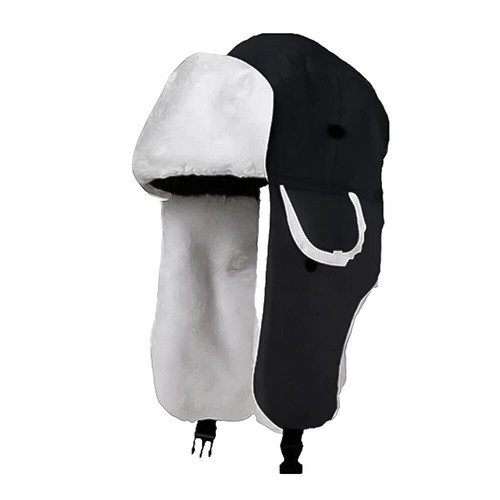 Soul of Adventure Nylon Trapper Hat- Black/White Fur | eBay